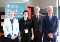 Catherine Barber Hazel Mealy Dan White and Gerry McDonald at Low Carbon Technology Lab launch